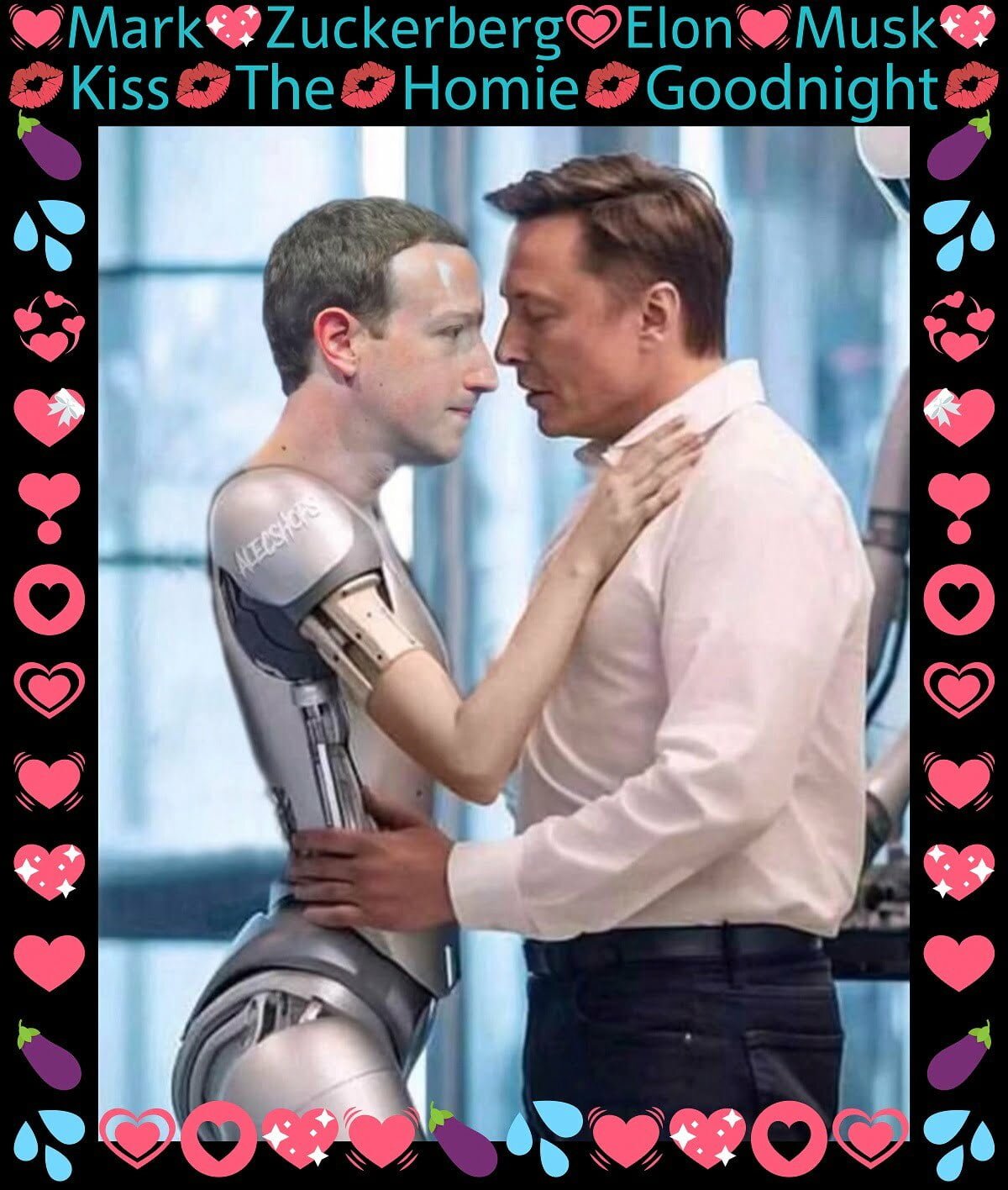 Elon Musk and Mark Zuckerberg are in love! Kiss the homies goodnight you two!